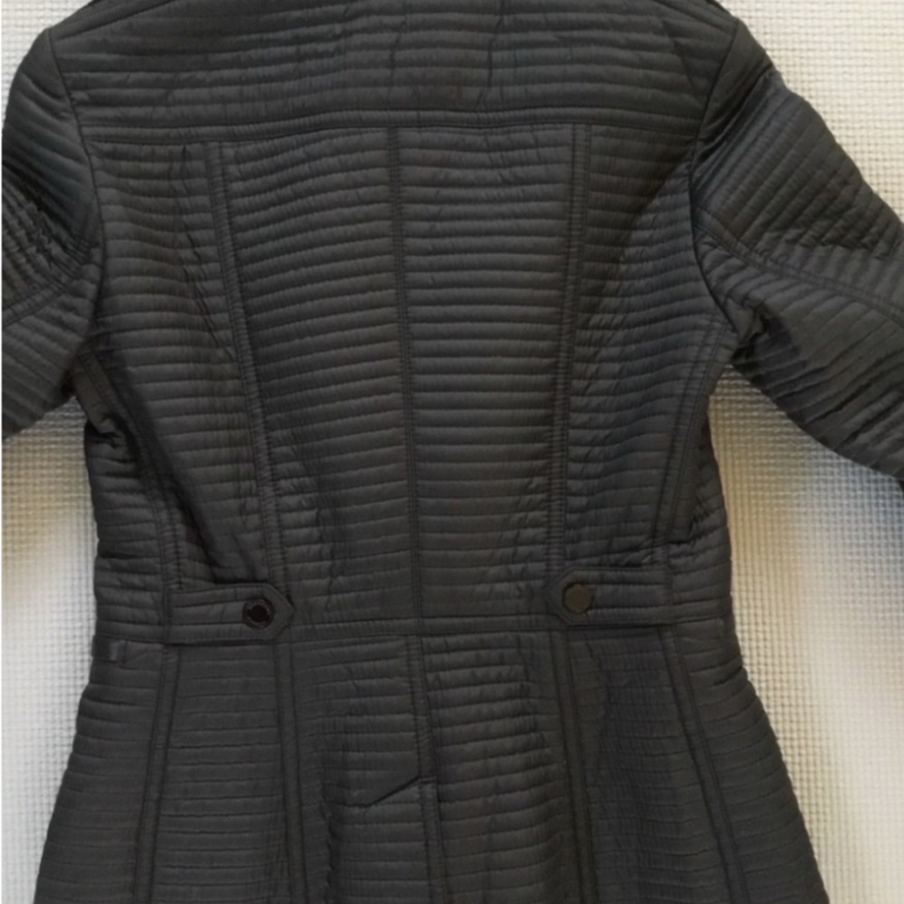 Burberry London Black Quilted Jacket with Jeweled Trim size 0/2 XS - Picture 9 of 10